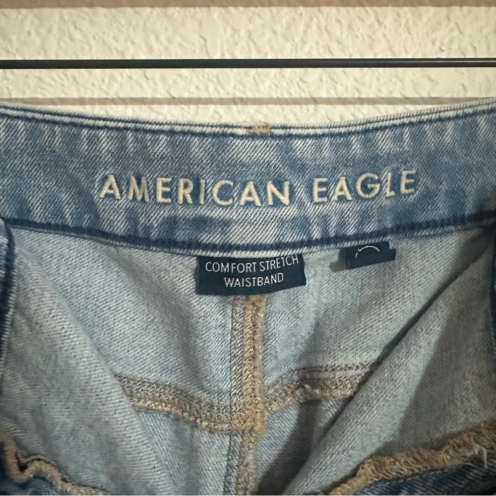American Eagle Denim Skirt Womens 16 Low Rise Maxi Front Split Light Wash - Picture 3 of 9